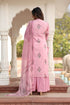 MULMUL EDHITHA BLOCK PRINTED KURTA-PANELED PLAZZO & DUPATTA SET MULMUL EDHITHA BLOCK PRINTED KURTA-PANELED PLAZZO & DUPATTA SET